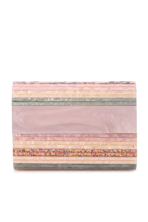 Stacer Acrylic Foldover Clutch - Blush