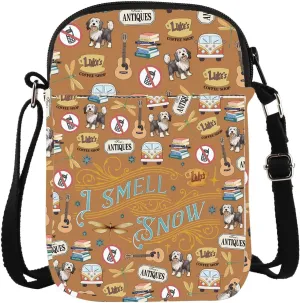 Stars Hollow I Smell Snow Crossbody Bag Dragonfly Inn Fall Gazebo Gift TV Show Fans Merch