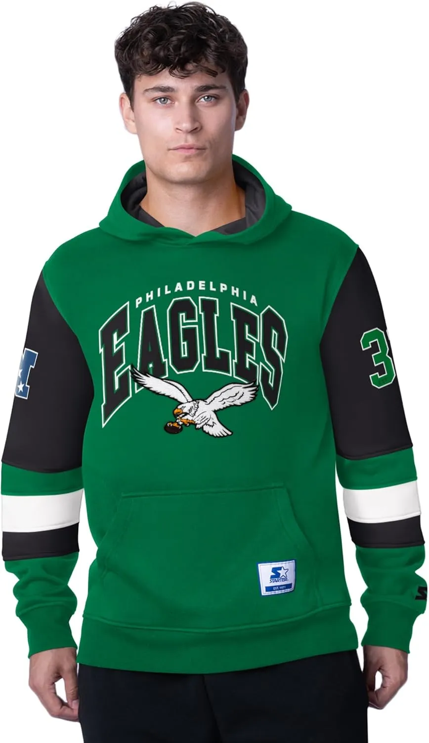 Starter Football Men's End Zone Fleece Hoodie Sweatshirt