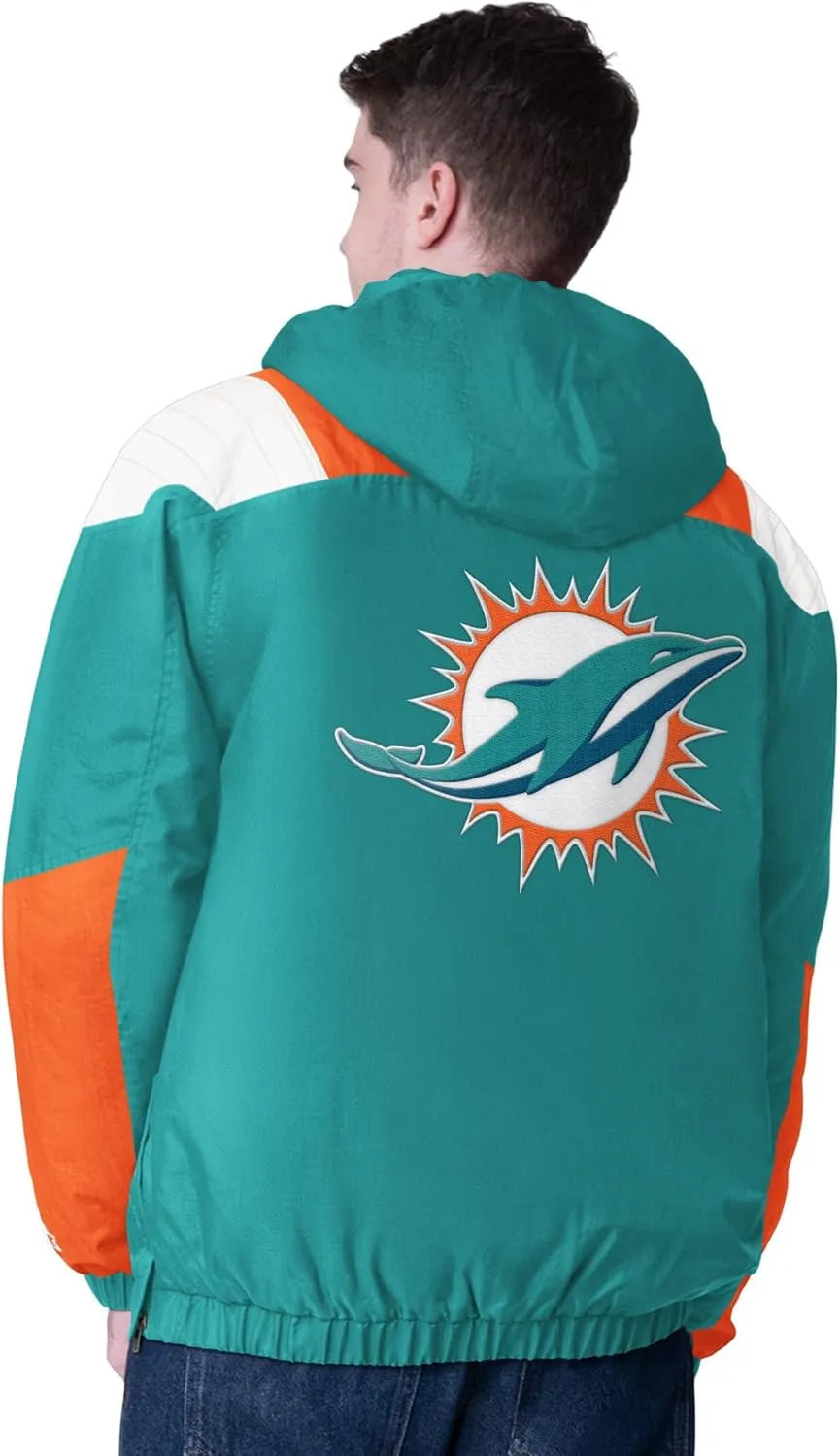 Starter Men's NFL Half-Zip Pullover Hoodie Jacket
