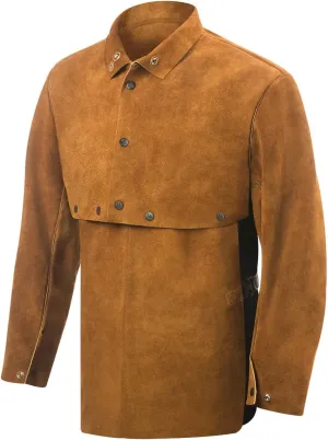 Steiner 9213-2X Cape Sleeve With 19-Inch Bib, Weld-Rite Premium Brown Split Cowhide, 2X-Large