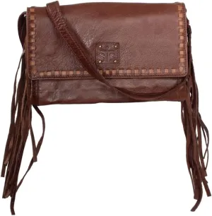 STS Ranchwear Womens Indie Harper Walnut Buffalo Leather Crossbody Bag