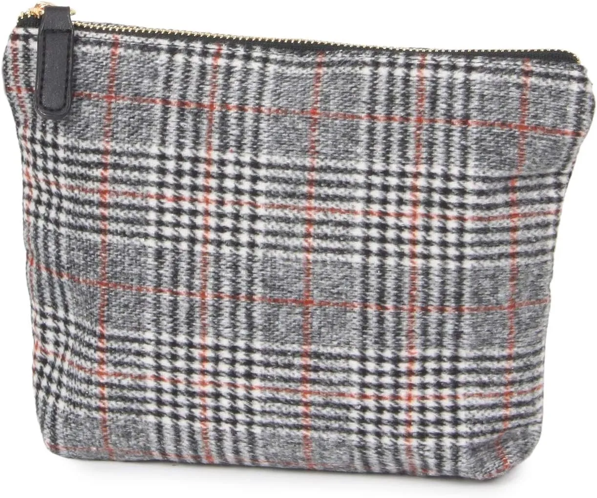 stylesilove Womens Stylish Makeup Clutch Pouch Cosmetic Bag Coin Purse Card Holder Multi-use Case - Sold per 1 Piece (Pouch/Medium, Glen Check)