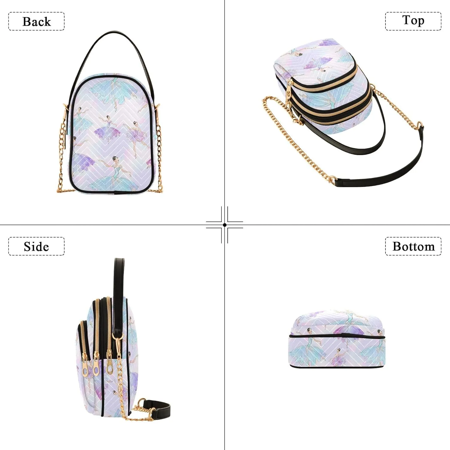 SUABO Crossbody Bag for Women, Cute Phone Purse Detachable Chain Bag Shoulder Handbag Wallet