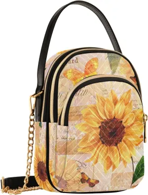 SUABO Crossbody Bag for Women, Cute Phone Purse Detachable Chain Bag Shoulder Handbag Wallet