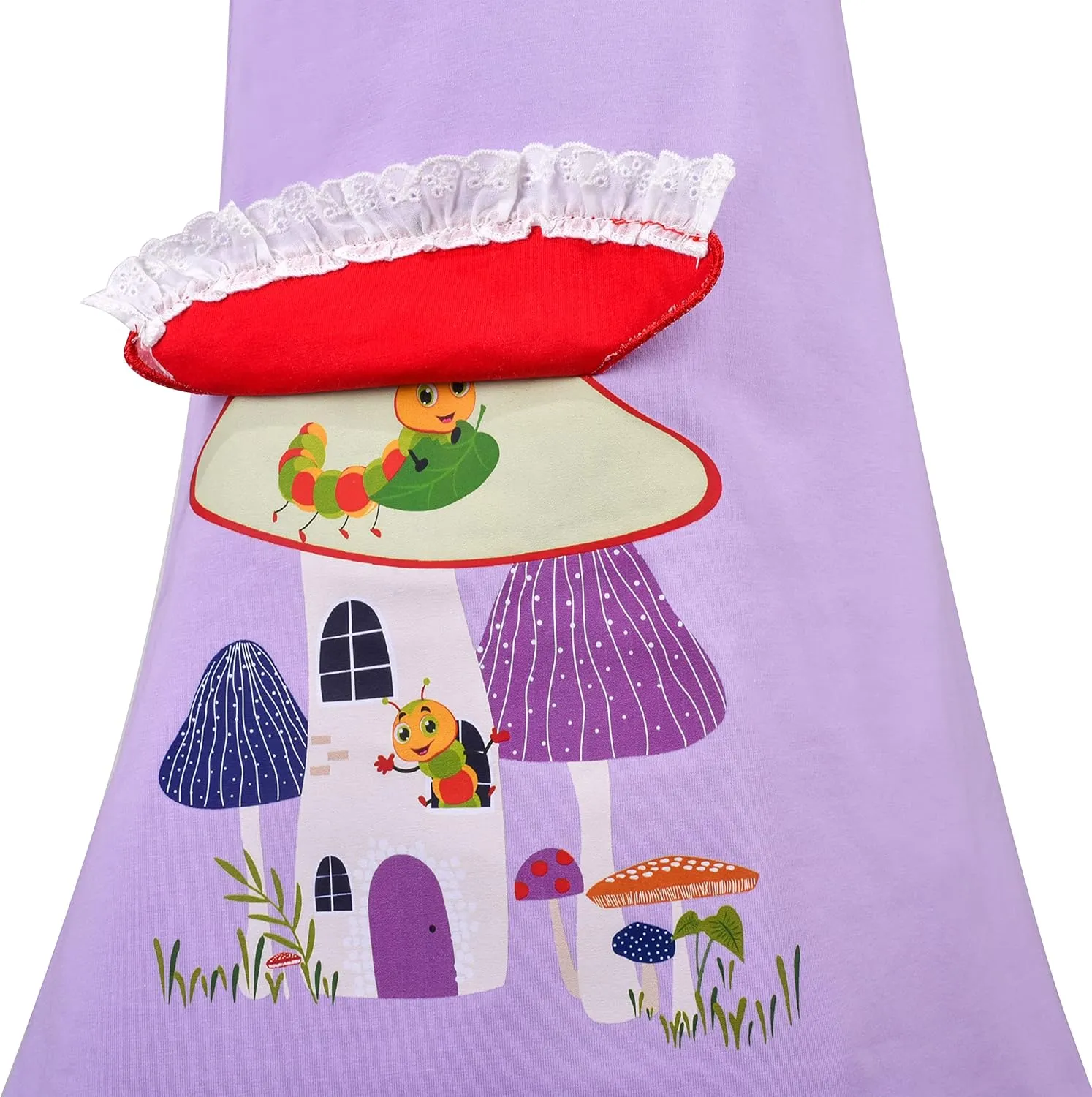 Sunny Fashion Girls Dress Tee Shirt Forest Tree House Applique Squirrel Size 3-8