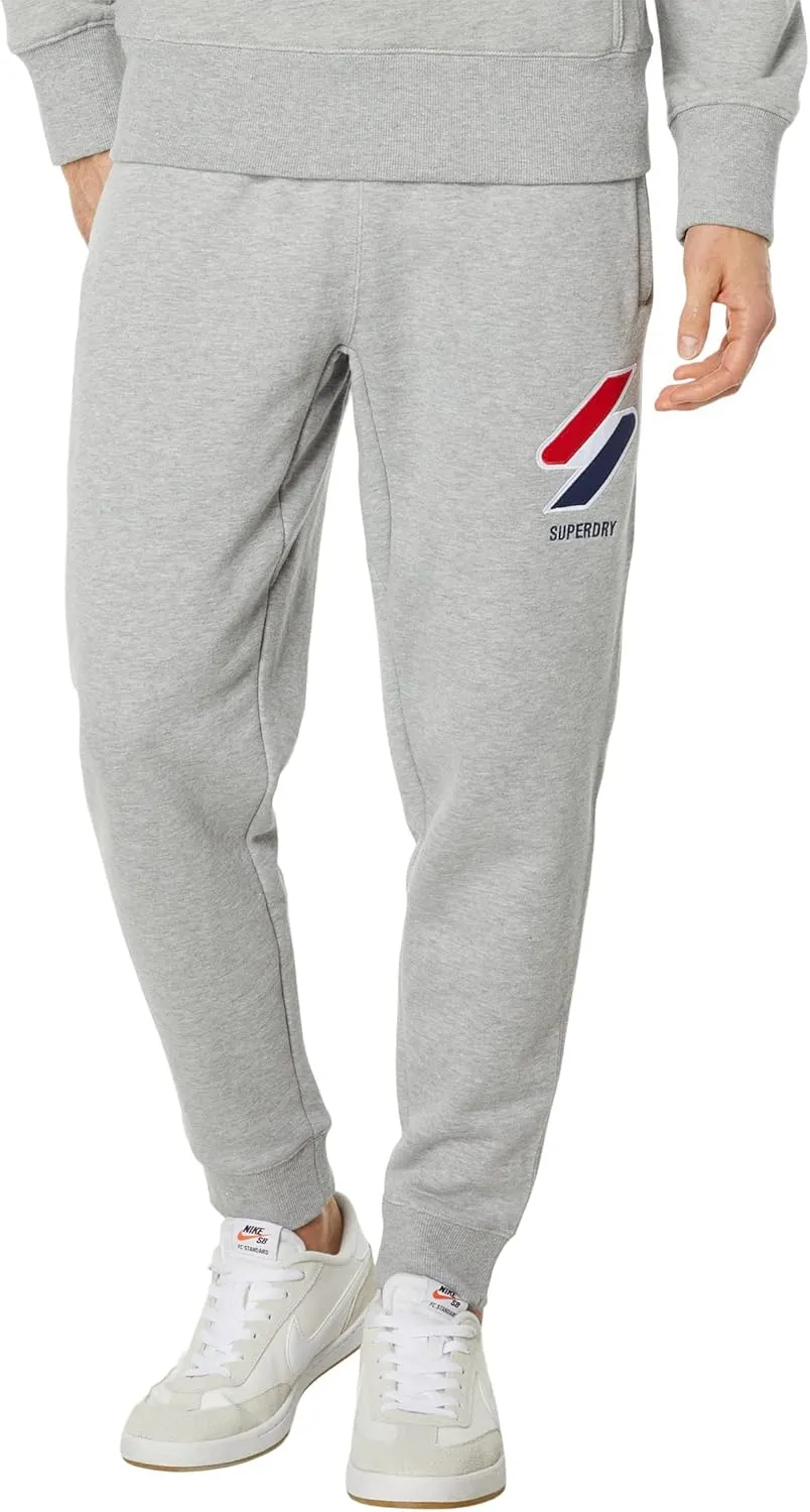 Superdry Code SL Classic Applique Joggers Grey Marl MD