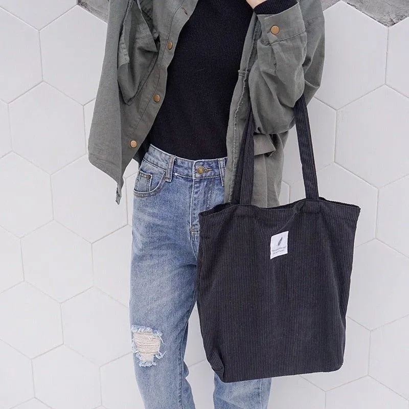 Sustainable Corduroy Tote Bag