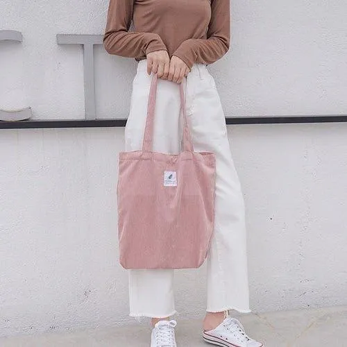 Sustainable Corduroy Tote Bag