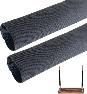 Swing Chain Cover, 2 Pcs Swing Chain Cover Grip Sleeve for Playground Swingset Accessories or Porch Swings Barrier Chain in Garden Backyard Patio Outdoor or Chain Sleeve Winch Rope Protector (Black)