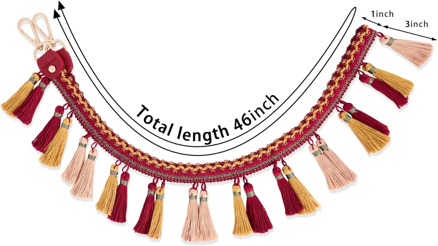 Tassel Purse Strap,Boho Crossbody Bag Strap,Replacement Shoulder Strap for Handbags