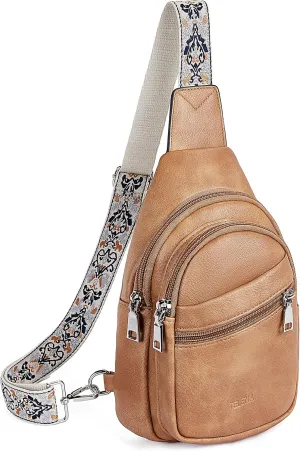 Telena Sling Bag for Women Crossbody Bags Purse for Women Vegan Leather Fanny Pack with Adjustable Strap