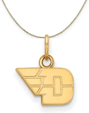 The Black Bow 14k Yellow Gold U of Dayton X-Small Necklace