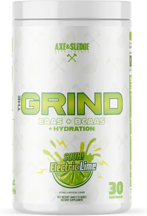 The Grind Essential Amino Acids, Branched Chain Amino Acids, 30 Servings (Sour Electric Lime)
