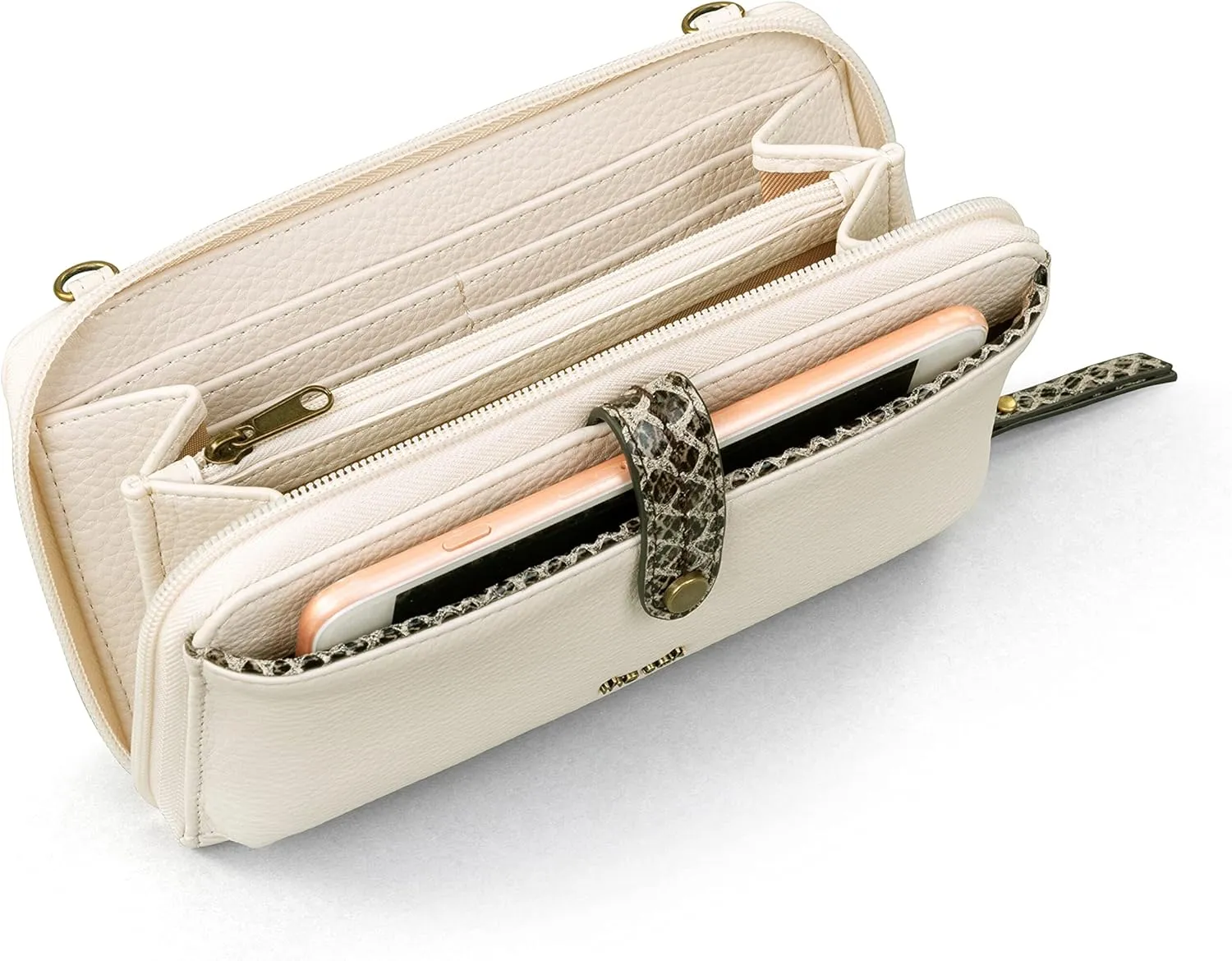The Sak Iris Large Smartphone Crossbody Bag in Leather, Detachable Wristlet Strap