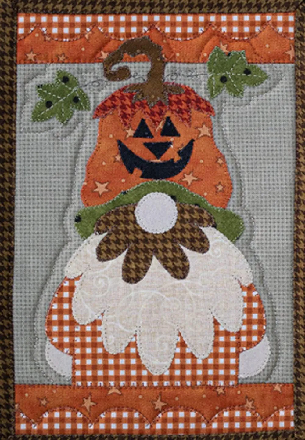 The Whole Country Caboodle Jack-O-Lantern Gnome Mug Rug Kit Pattern