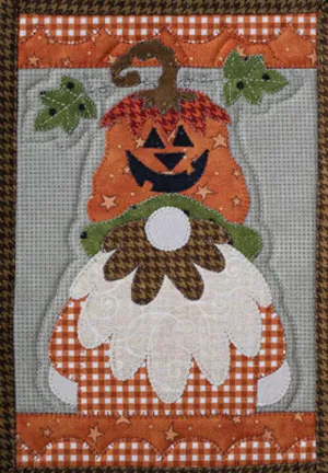 The Whole Country Caboodle Jack-O-Lantern Gnome Mug Rug Kit Pattern