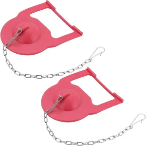 Toilet Flapper Replacement for Kohler Replaces Parts 84995 and 1000490,2 Pack Kohler Toilet Tank Parts with Chain Hinges,Water Saving Red Toilet Flapper