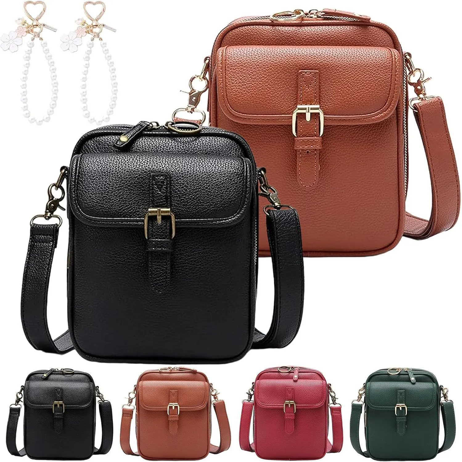 Tojoyride Crossbody Bag, Urvashi Crossbody Bag, Small Crossbody Bags for Women with 10 Rfid Shielding Compartments