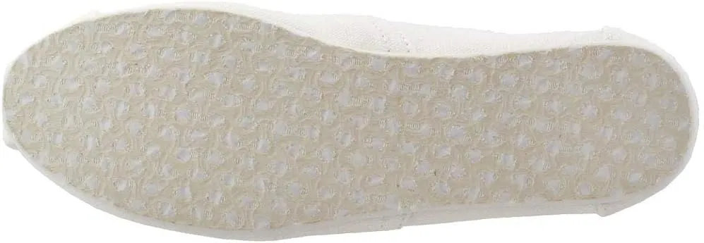 TOMS womens Toms Women's White Canvas Alpr Esp