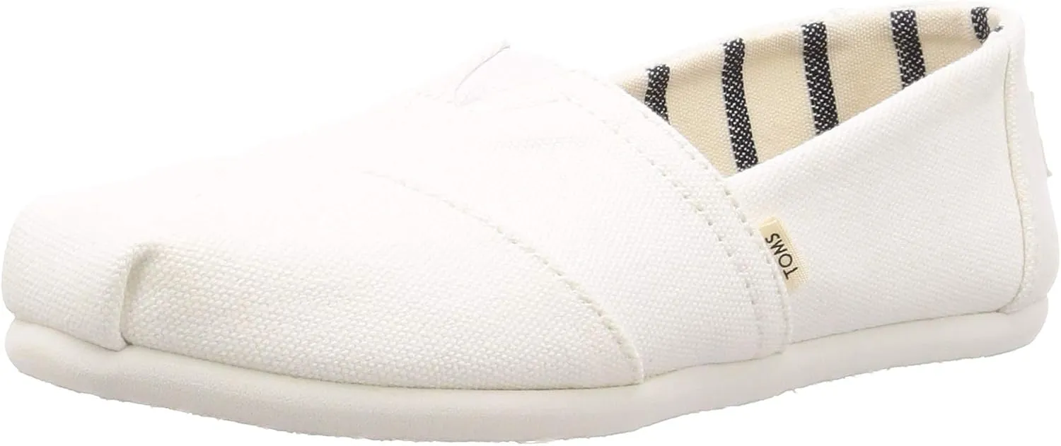 TOMS womens Toms Women's White Canvas Alpr Esp