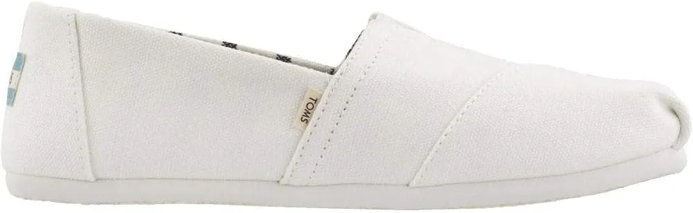 TOMS womens Toms Women's White Canvas Alpr Esp