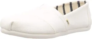 TOMS womens Toms Women's White Canvas Alpr Esp