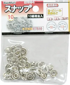 Top Man ET510 – 1 Snap 10 mm 10 Pairs