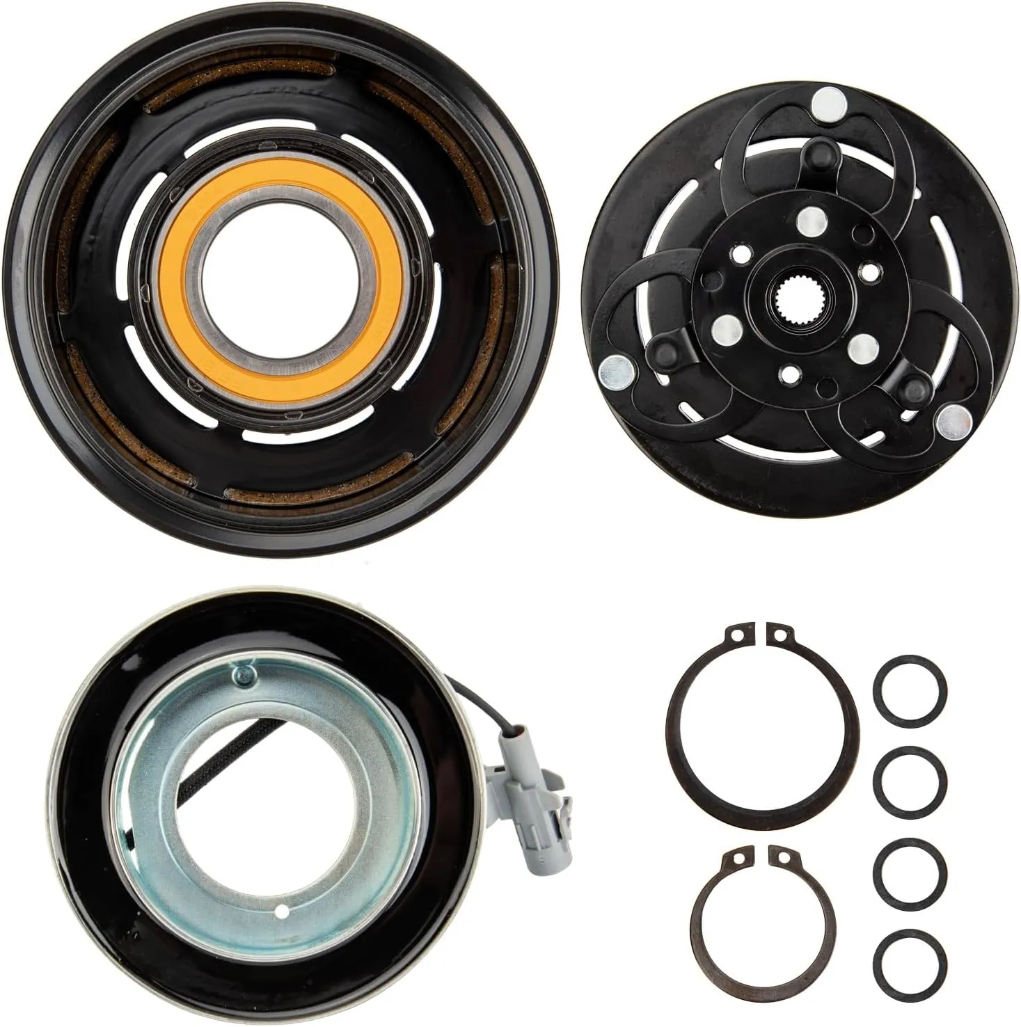 Torchbeam 58492 AC Compressor Clutch Kit Fit for Forester 2015-2018, XV Crosstrek 2013-2015, Impreza 2012-2014 2.0L, WRX 2015-2020, Forester 2014 2.5L, Impreza 2015-2016, Replace 7512979, 2022264