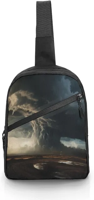 Tornado Sky Foldable Crossbody Sling Bags Shoulder Backpack Chest DayPack Handbag