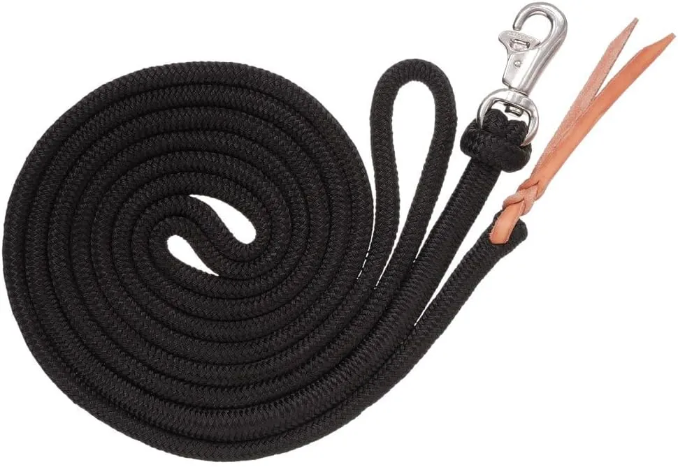Tough 1 Training Lead with Trigger Bull Snap, Black, 14'