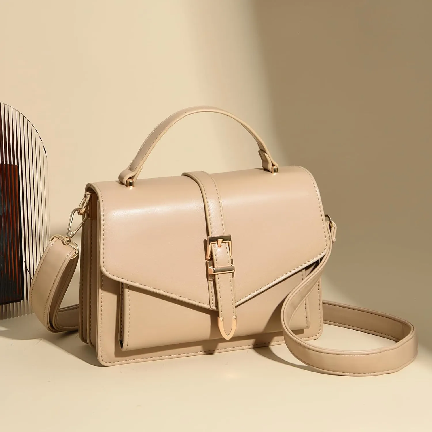 Travistar Crossbody Bags for Women - Small Cross Body Purse Leather Top-handle Handbags Trendy Shoulder Bag Satchel Purses