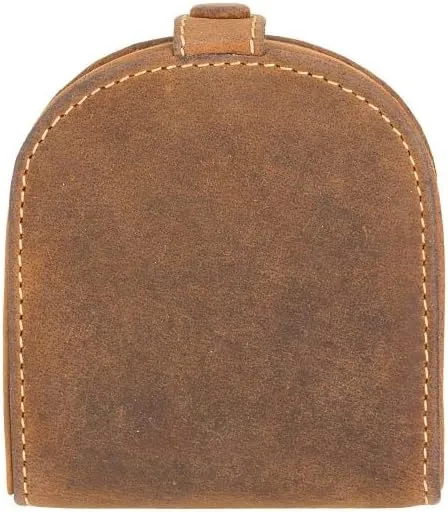 TRY-5 Smooth Soft Leather Coin Purse Pouch Tray/Money Change Holder (Tan)