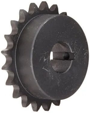 Tsubaki 40B21F-1 Finished Bore Sprocket, Single Strand, Hardened Teeth, Inch, #20 ANSI No., 1/2" Pitch, 21 Teeth, 1" Bore