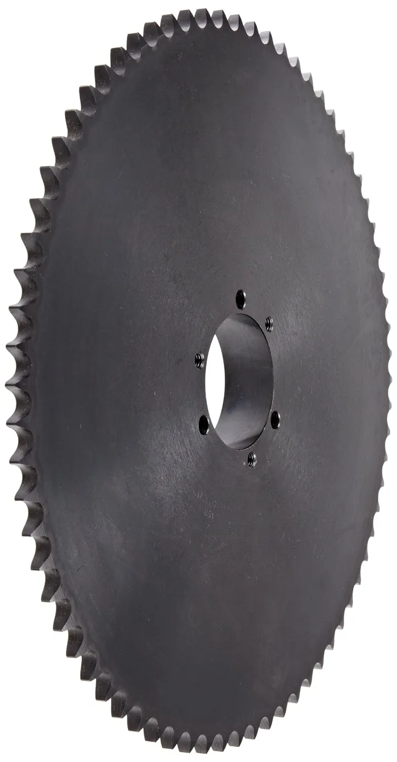 Tsubaki 50JA12 Roller Chain Sprocket, Single Strand, QD Design, JA Bushing Required, 12 Teeth, #50 ANSI No., 5/8" Pitch