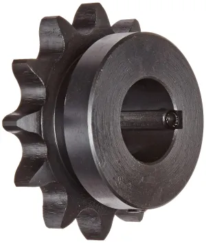 Tsubaki 60B12F-1B Finished Bore Sprocket, Single Strand, Hardened Teeth, Inch, #60 ANSI No., 3/4" Pitch, 12 Teeth, 1-1/8" Bore