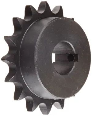 TSUBAKI - H50B16F-1 Tsubaki 50B16F-1 Finished Bore Sprocket, Single Strand, Inch, #50 ANSI No., 5/8" Pitch, 16 Teeth, 1" Bore