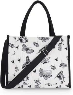 UERRUAM Corduroy Tote Bag for Women Work Crossbody Purse for Everyday,College,Travel,Lightweight Handbag Adjustable Strap
