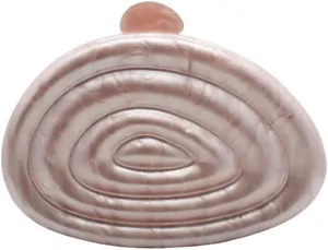 UMREN Lovely Acrylic Shell Shaped Clutch for Women Acrylic Evening Clutch Purse Marble Handbag for Wedding Cocktail Party
