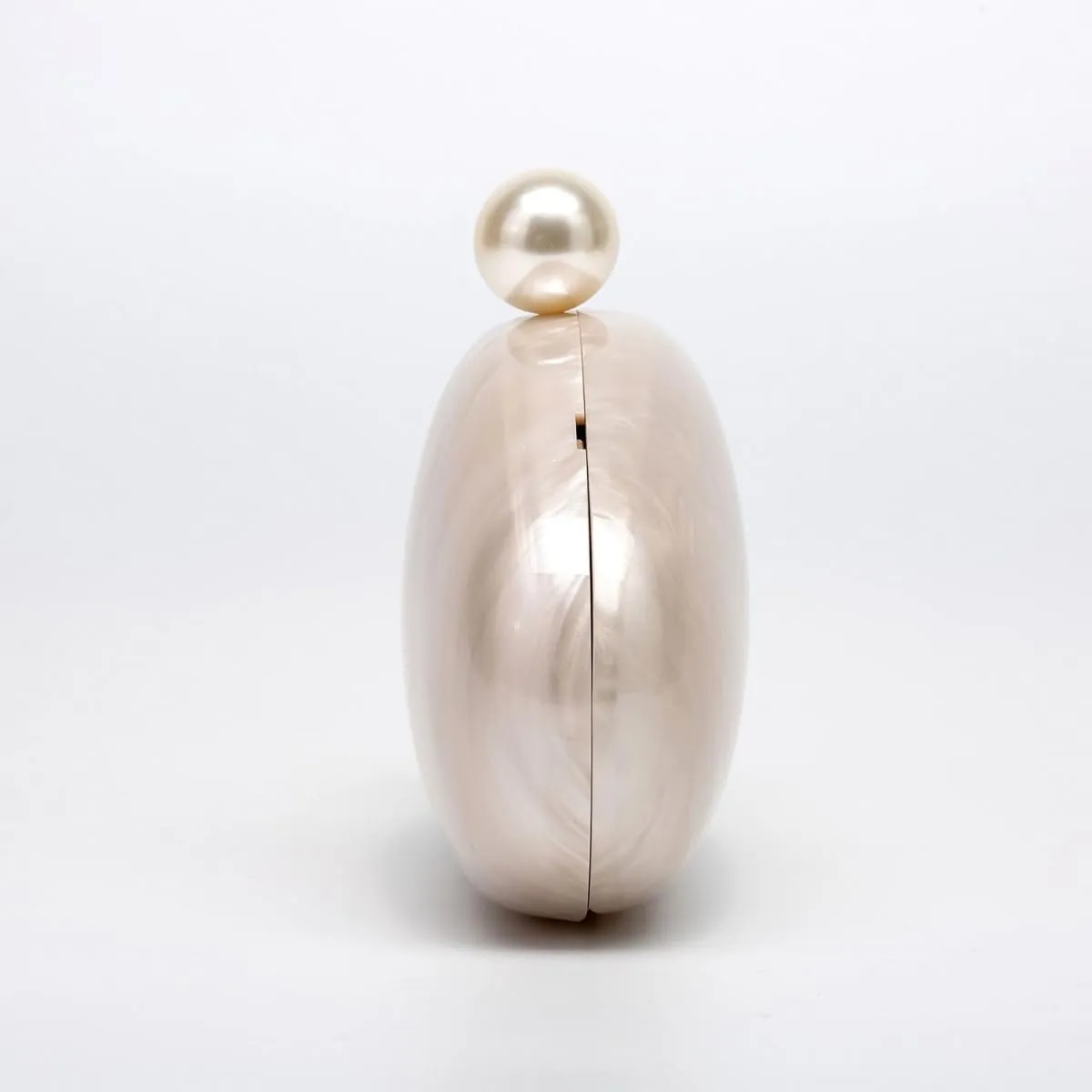 UMREN Shell Shaped Acrylic Clutch Purse Women Acrylic Egg Evening Bag Unique Marble Handbag for Wedding Party
