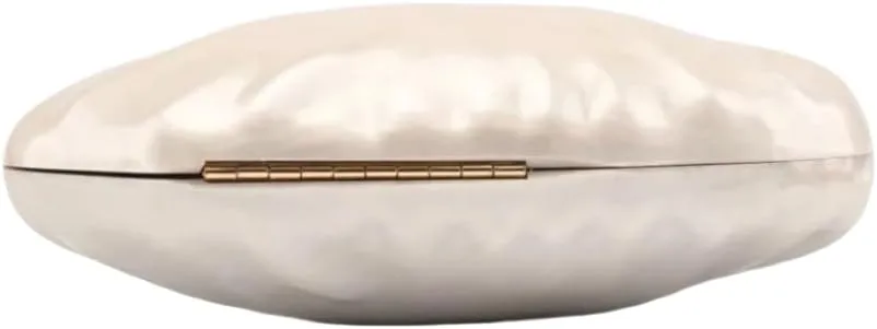 UMREN Shell Shaped Acrylic Clutch Purse Women Acrylic Egg Evening Bag Unique Marble Handbag for Wedding Party