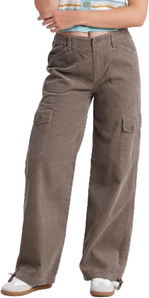 UNIONBAY Women's Corduroy Cargo Straight Leg Pant