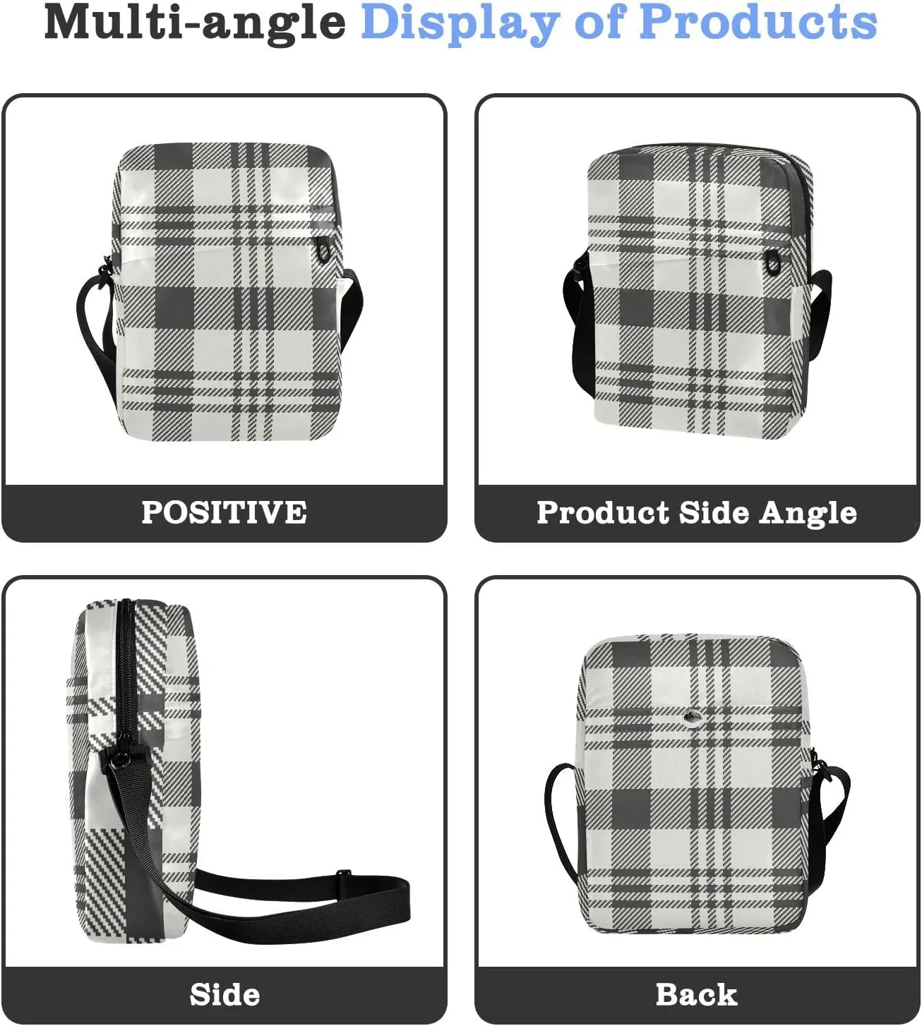 Unisex Crossbody Bag, Cream Color Durable Sling Side Shoulder bags for men women, One Size