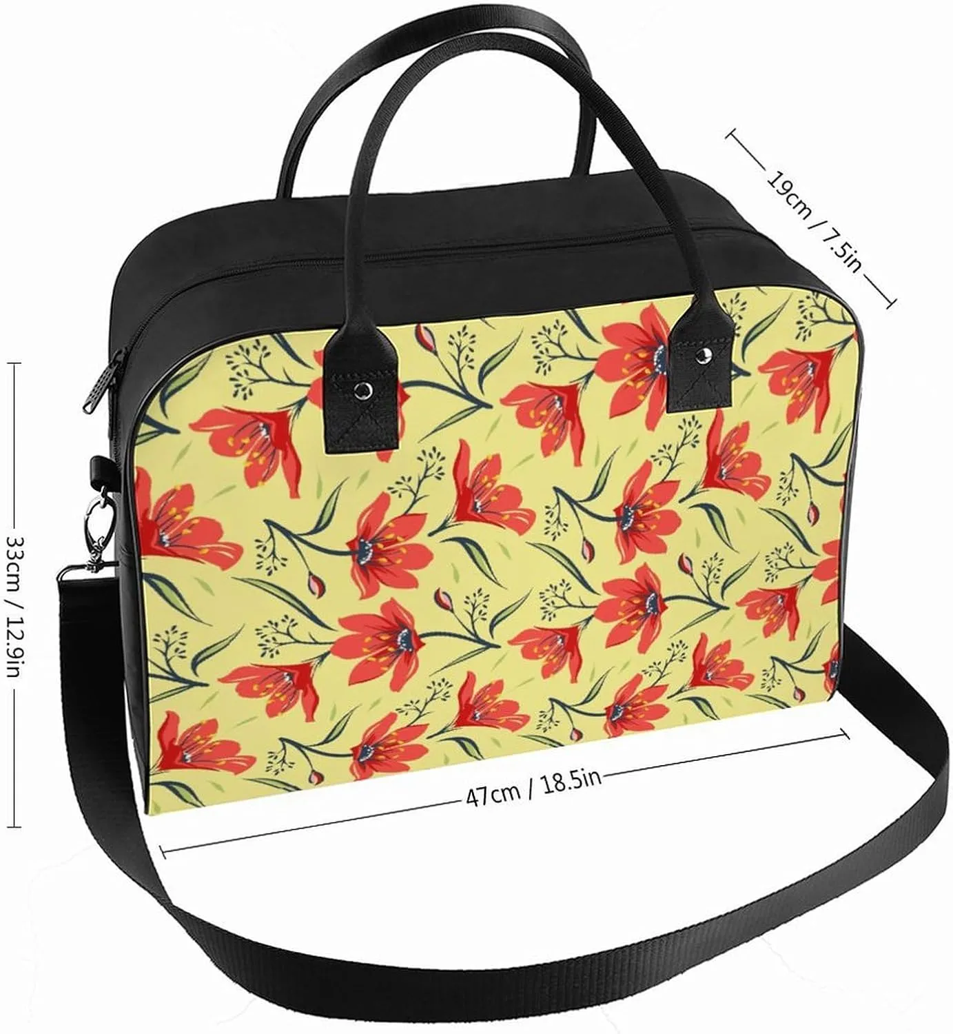 Unisex Crossbody Nylon Santa Gifts Novelty Handbag for Travel 13" X 19" X 8"