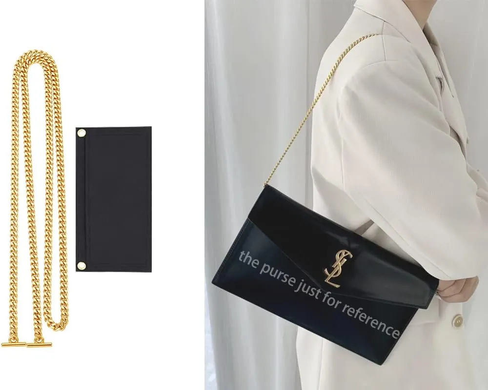 UPTOWN Envelope Clutch Conversion Kit Premium Felt Inset With 120cm Chain