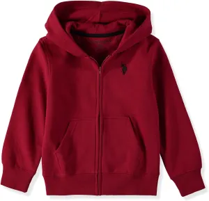 U.S. Polo Assn. Boys' Zip Front Hooded Sweatshirt Hoodie