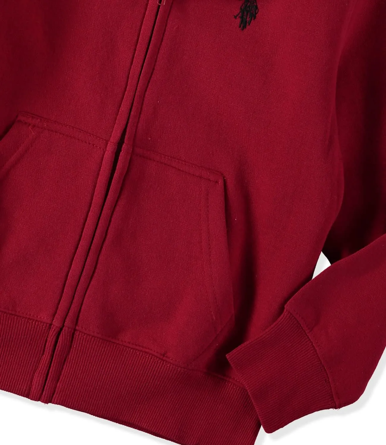 U.S. Polo Assn. Boys' Zip Front Hooded Sweatshirt Hoodie