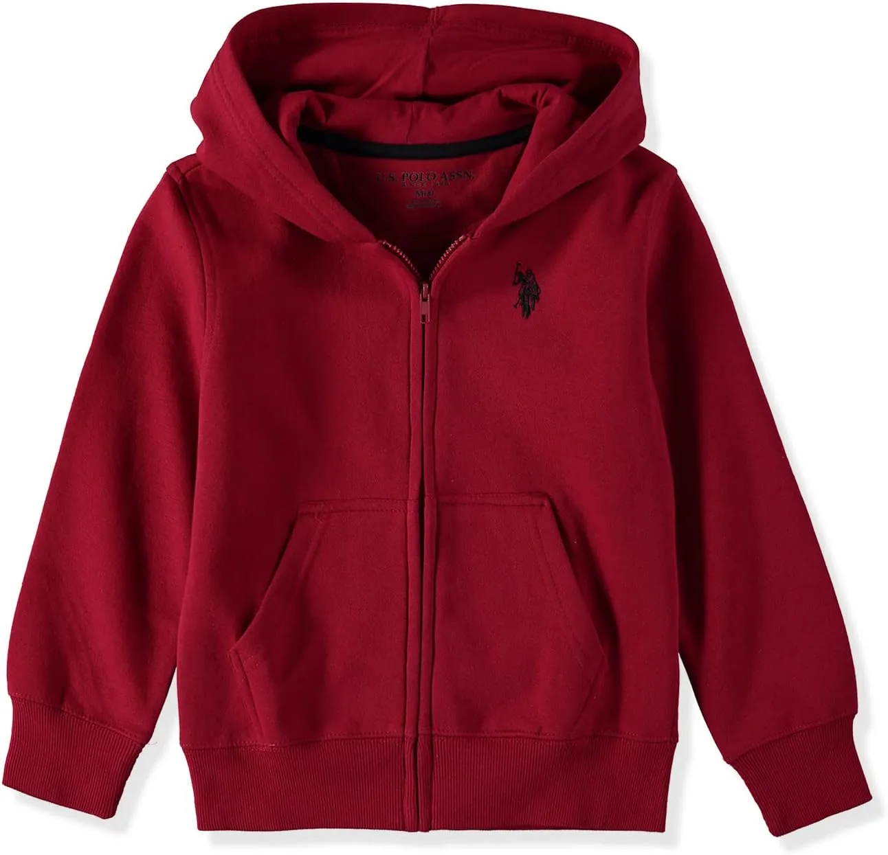 U.S. Polo Assn. Boys' Zip Front Hooded Sweatshirt Hoodie