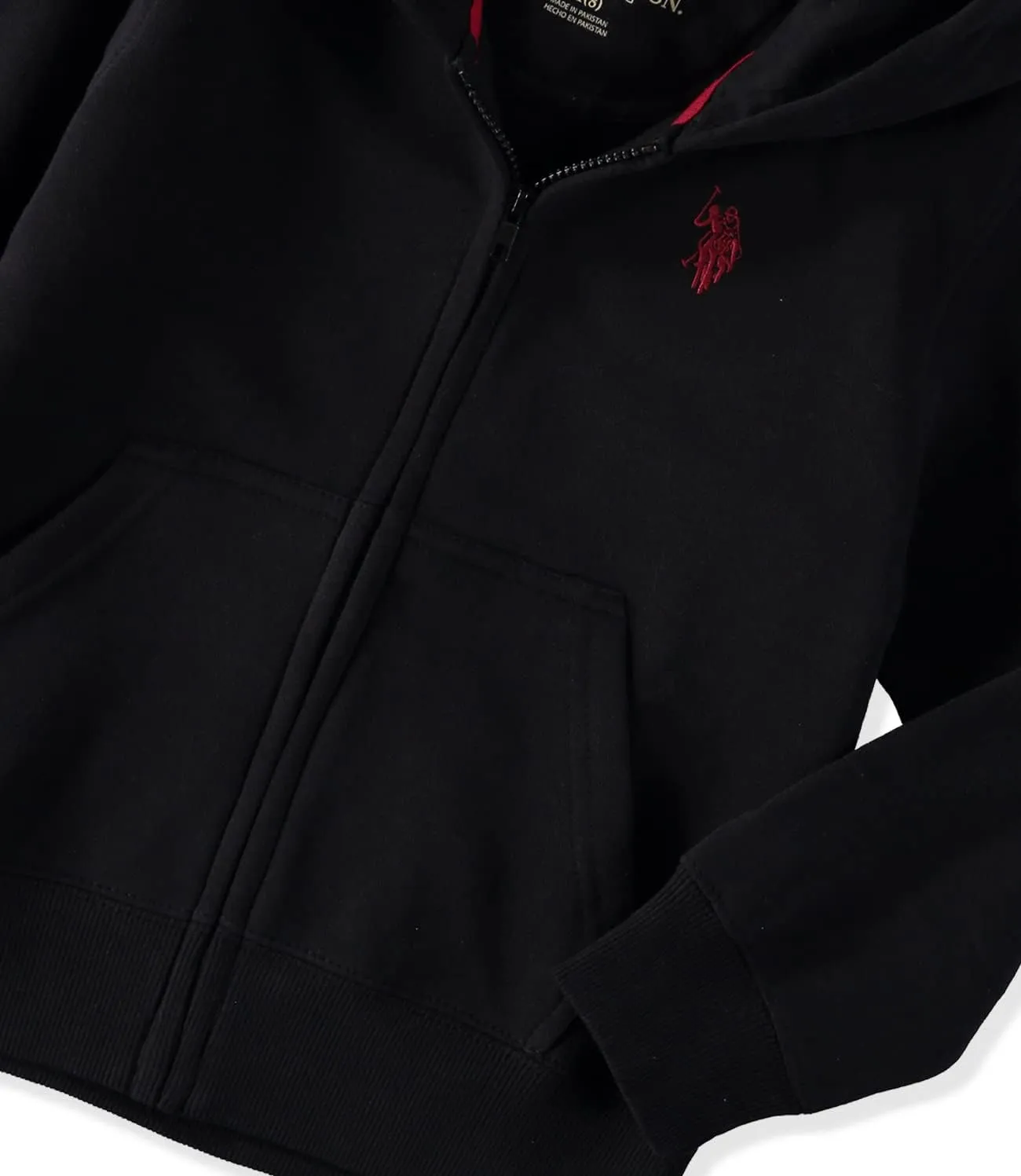 U.S. Polo Assn. Boys' Zip Front Hooded Sweatshirt Hoodie