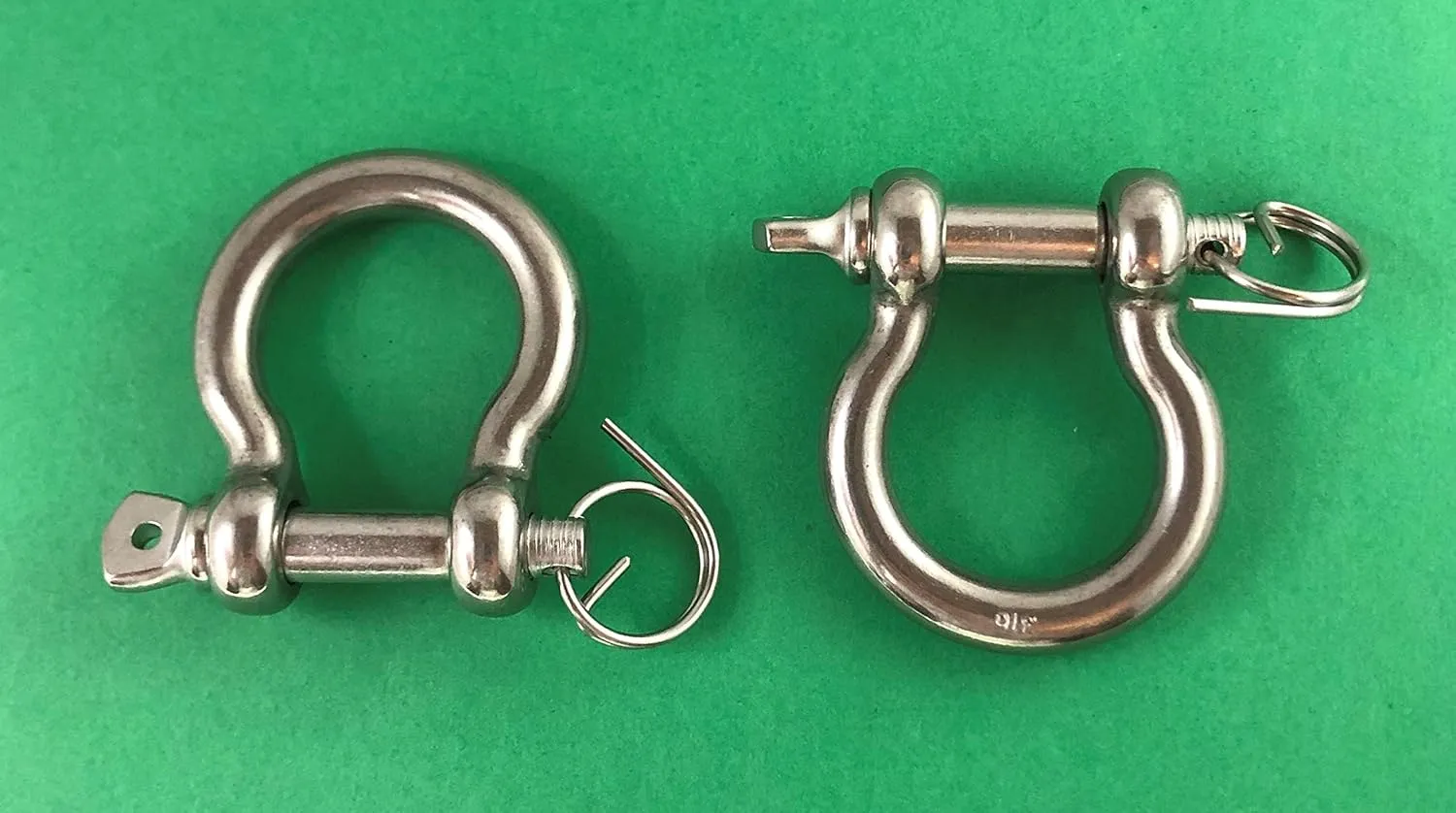 US Stainless Anti-Off Shackles Stainless Steel 316 Anchor Chain 1/4" or 6mm by 6' Long with Anti-Off Shackles